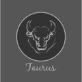 Taurus Astrological zodiac symbol. Horoscope sign.