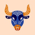 Taurus color concept. Zodiac sign. Astrology and horoscope