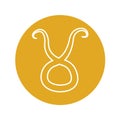 Taurus color line icon. Zodiac sign. Astrology and horoscope. Predictions and human character. Element earth. Ruler Venus. UI UX