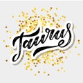 Taurus lettering Calligraphy Brush Text horoscope Zodiac sign Royalty Free Stock Photo