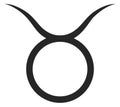 Taurus line icon. Astrological mystic bull symbol