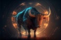 Taurus zodiac sign astrological background