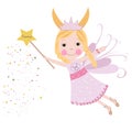 Taurus zodiac sign astrological Cute fairytale Royalty Free Stock Photo