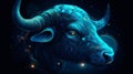 Taurus zodiac sign, Bull horoscope astrology wallpaper background illustration, art, Generative AI Royalty Free Stock Photo