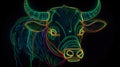 Taurus zodiac sign, Bull horoscope astrology wallpaper background illustration, art, Generative AI Royalty Free Stock Photo