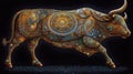 Taurus zodiac sign, Bull horoscope astrology wallpaper background illustration, art, Generative AI Royalty Free Stock Photo