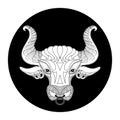 Taurus zodiac sign, horoscope symbol, vector illustration Royalty Free Stock Photo