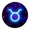 Taurus zodiac sign, horoscope symbol, vector illustration Royalty Free Stock Photo