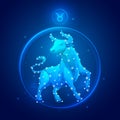 Taurus zodiac sign icons vector illustration. Royalty Free Stock Photo