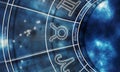 Taurus Zodiac Sign, Night Sky Background Royalty Free Stock Photo