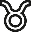 Taurus zodiac sign outline