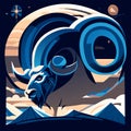 Taurus zodiac sign. Vector illustration for horoscope and astrology Generative AI Royalty Free Stock Photo