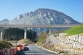 Tav viaduct construction in basque country