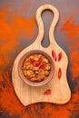 Tavce gravce - a Macedonian dish with spices of paprika and chilli Royalty Free Stock Photo