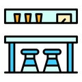 Tavern counter icon vector flat