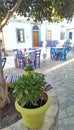 Tavern in Skala village, Lipsi island Royalty Free Stock Photo