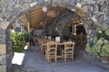 Psychro, august 29th: Cave of Zeus Way Tavern in Crete island of Greece Royalty Free Stock Photo