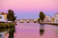 TAVIRA, ALGARVE, PORTUGAL - MAI 25, 2019: View on the old city of Tavira Royalty Free Stock Photo