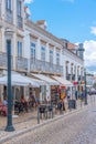 Tavira, Portugal, June 18, 2021: Commercial street of the old to Royalty Free Stock Photo