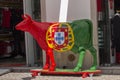 Cow sculpture of Portuguese flag