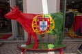 Cow sculpture of Portuguese flag