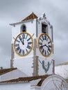 TAVIRA, SOUTHERN ALGARVE/PORTUGAL - MARCH 8 : Santa Maria do Castelo Church tower in Tavira Portugal on March 8, 2018 Royalty Free Stock Photo