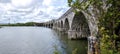 Tavy Viaduct Tavy Bridge is a railway bridge across the mouth of the River Tavy Royalty Free Stock Photo