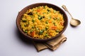 Tawa Pulao or Pulav is a popular street food from Mumbai, India Royalty Free Stock Photo