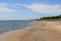 Tawas Point beach, Michigan along lake Huron on a Monday