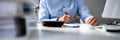 Tax Accountant Advisor Using Computer