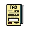 tax accounting color icon vector illustration