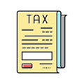 tax accounting color icon vector illustration