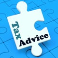Tax Advice Puzzle Shows Taxation Irs Help Royalty Free Stock Photo