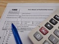 Tax 1065 American Income Form, U.S. Return Of Partnership Income