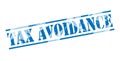 Tax avoidance blue stamp Royalty Free Stock Photo