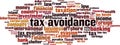 Tax avoidance word cloud Royalty Free Stock Photo