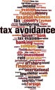 Tax avoidance word cloud