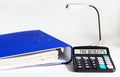 TAX benefits word on calculator. Business and tax concept. Time to pay tax in year Royalty Free Stock Photo