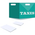 Tax box vector icon business and taxation concept