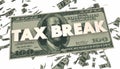 Tax Break Loophole Money Falling Royalty Free Stock Photo