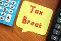 Tax Break phrase on the sheet Royalty Free Stock Photo