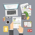 Tax calculating concept. Royalty Free Stock Photo