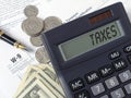 Tax calculator Royalty Free Stock Photo