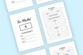 Tax checklist KDP interior notebook. Employee tax information checker and expense tracker template. KDP interior journal. Tax Royalty Free Stock Photo
