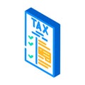 tax compliance isometric icon vector illustration