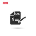 Tax contract sign vector isolated 6