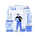 Tax credit abstract concept vector illustration. Royalty Free Stock Photo