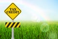 Tax credit illustration. Royalty Free Stock Photo