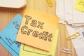 Tax Credit is shown on the conceptual business photo