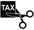 Tax cut credit card icon. Outline tax cut credit card icon for web design isolated Royalty Free Stock Photo